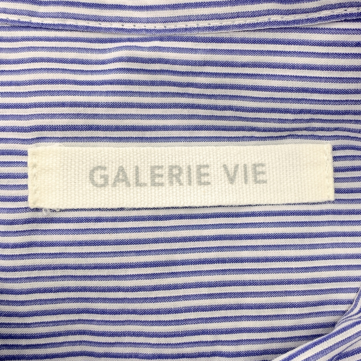 GALERIE VIE / ギャルリーヴィー コットン ストライプ ロングタイシャツ ブラウス