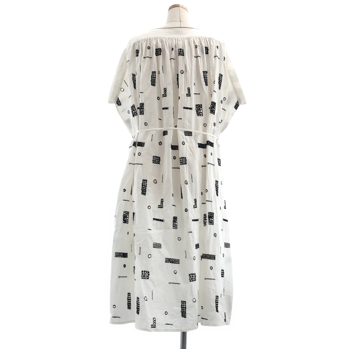 mina perhonen / ミナペルホネン piece dress コットン シルク エンブロイダリー ワンピース