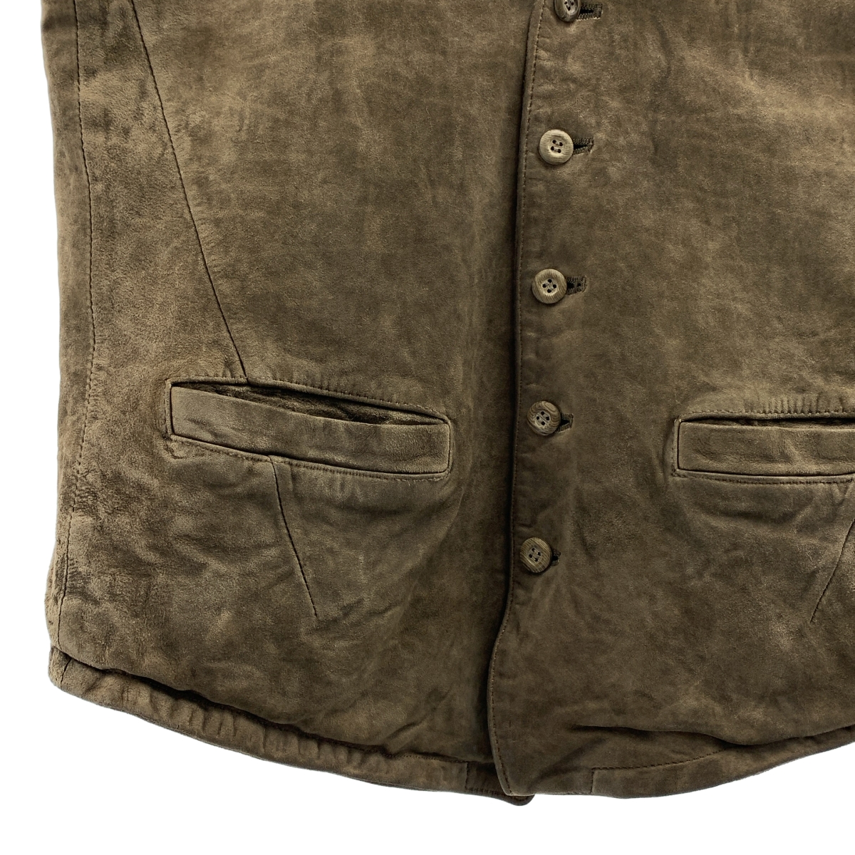 ISAMU KATAYAMA BACKLASH / イサムカタヤマバックラッシュ 牛革 カウレザー ベスト / 総裏地