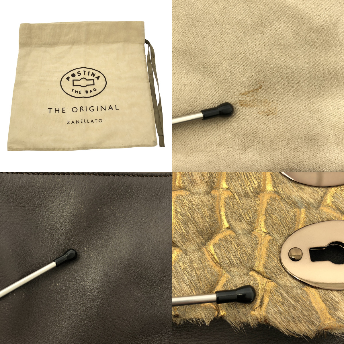 ZANELLATO / ザネラート POSTINA ポスティーナ / ゴールドスパイク ショルダーバッグ