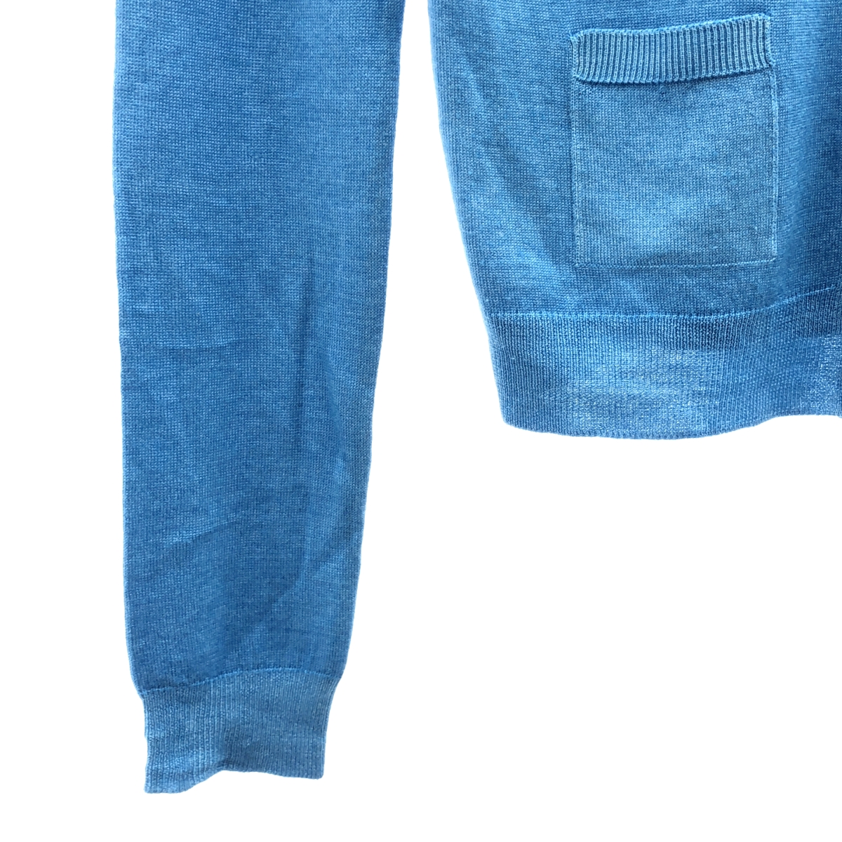 PRADA / プラダ ウール シルク ハイゲージ クルーネック ニットカーディガン