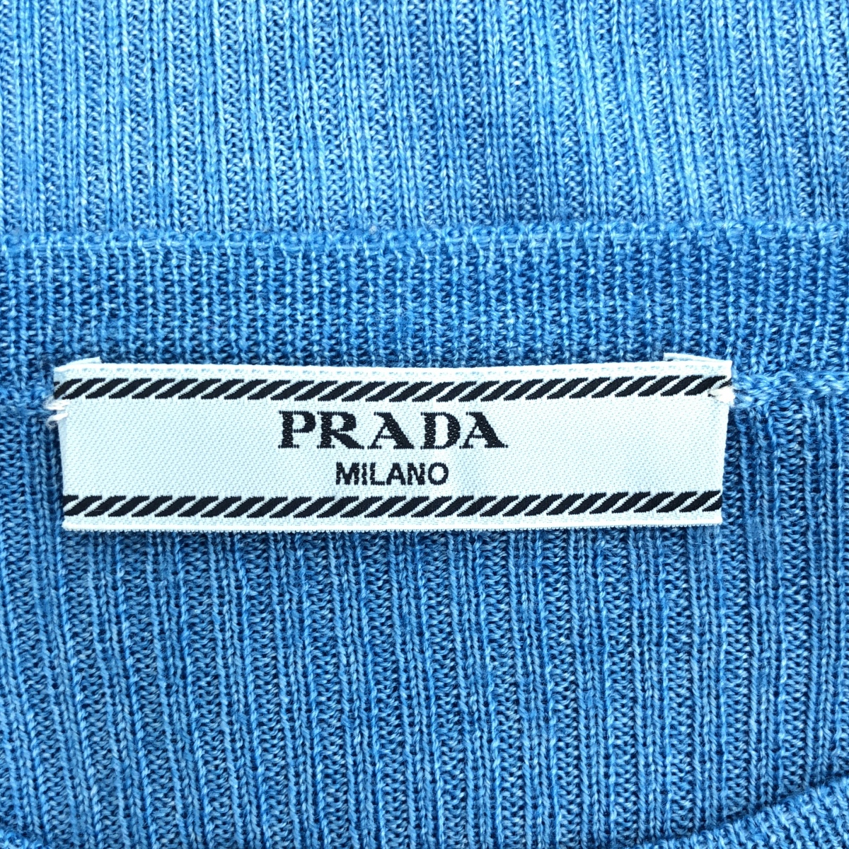PRADA / プラダ ウール シルク ハイゲージ クルーネック ニットカーディガン