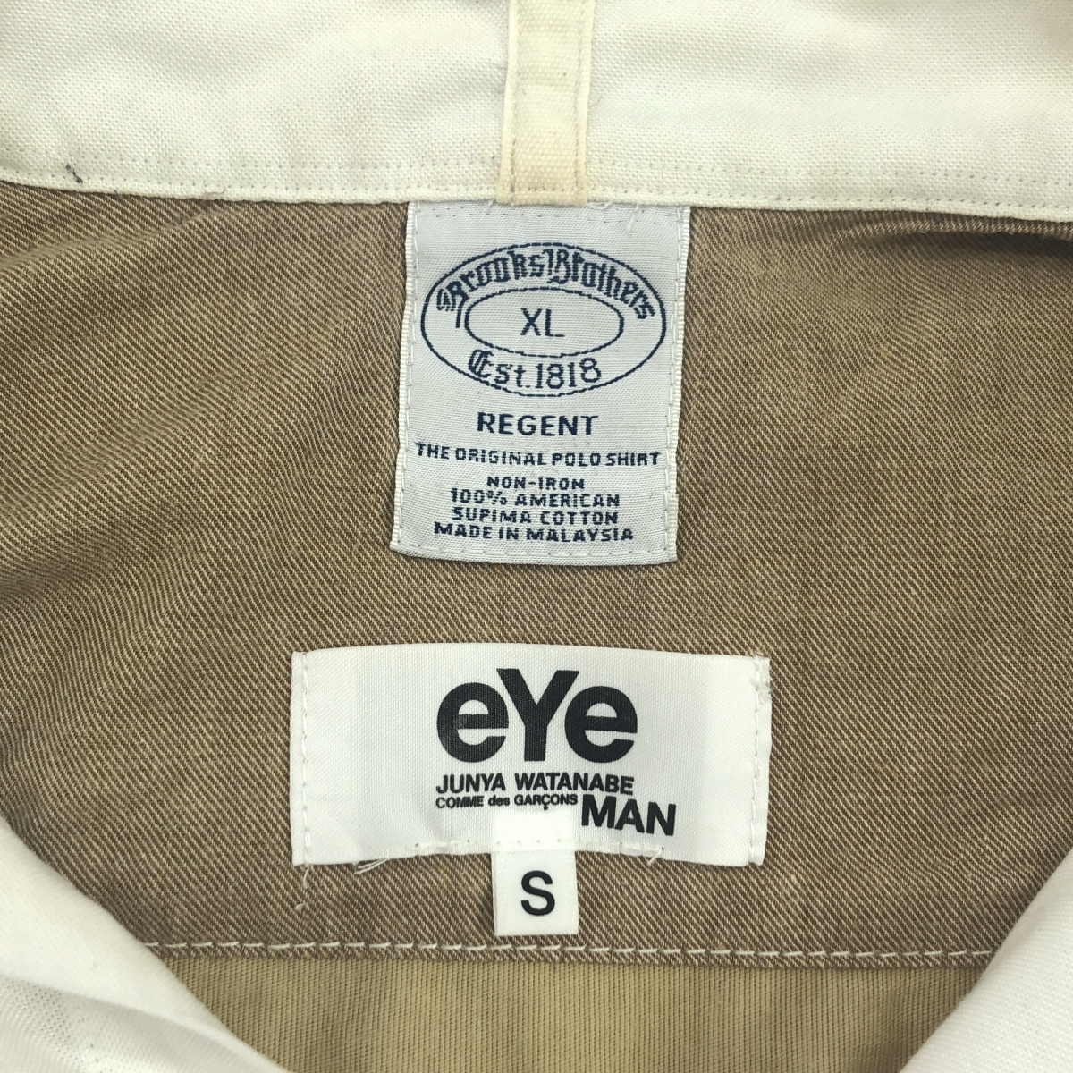 eye JUNYA WATANABE COMME des GARCONS MAN / アイジュンヤワタナベ マン ×BROOKS BROTHERS ブルックスブラザーズ / 異素材切替 オックスフォード ボタンダウンシャツ
