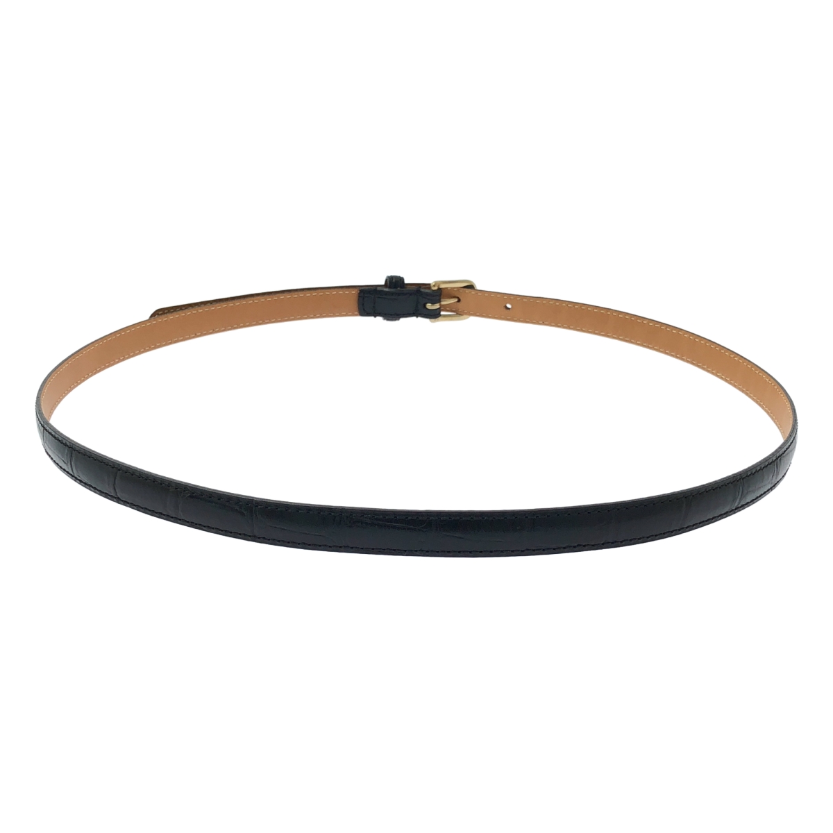 Felisi / フェリージ レザー 型押し ゴールドバックル ベルト