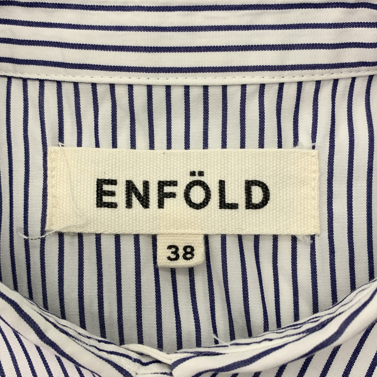 ENFOLD / エンフォルド ストライプ シャツ ワンピース