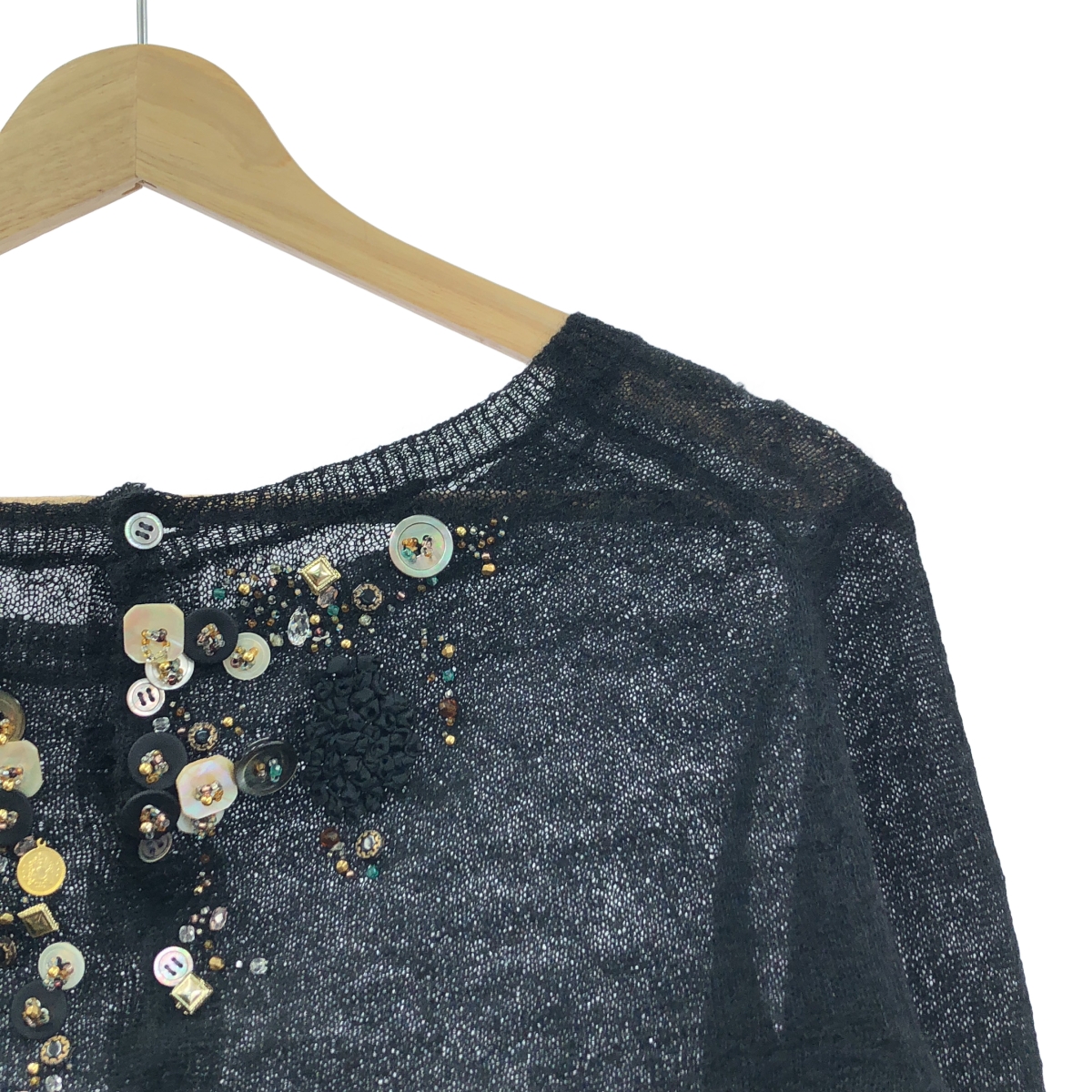 その他 ビジュー 装飾 ニット カーディガン