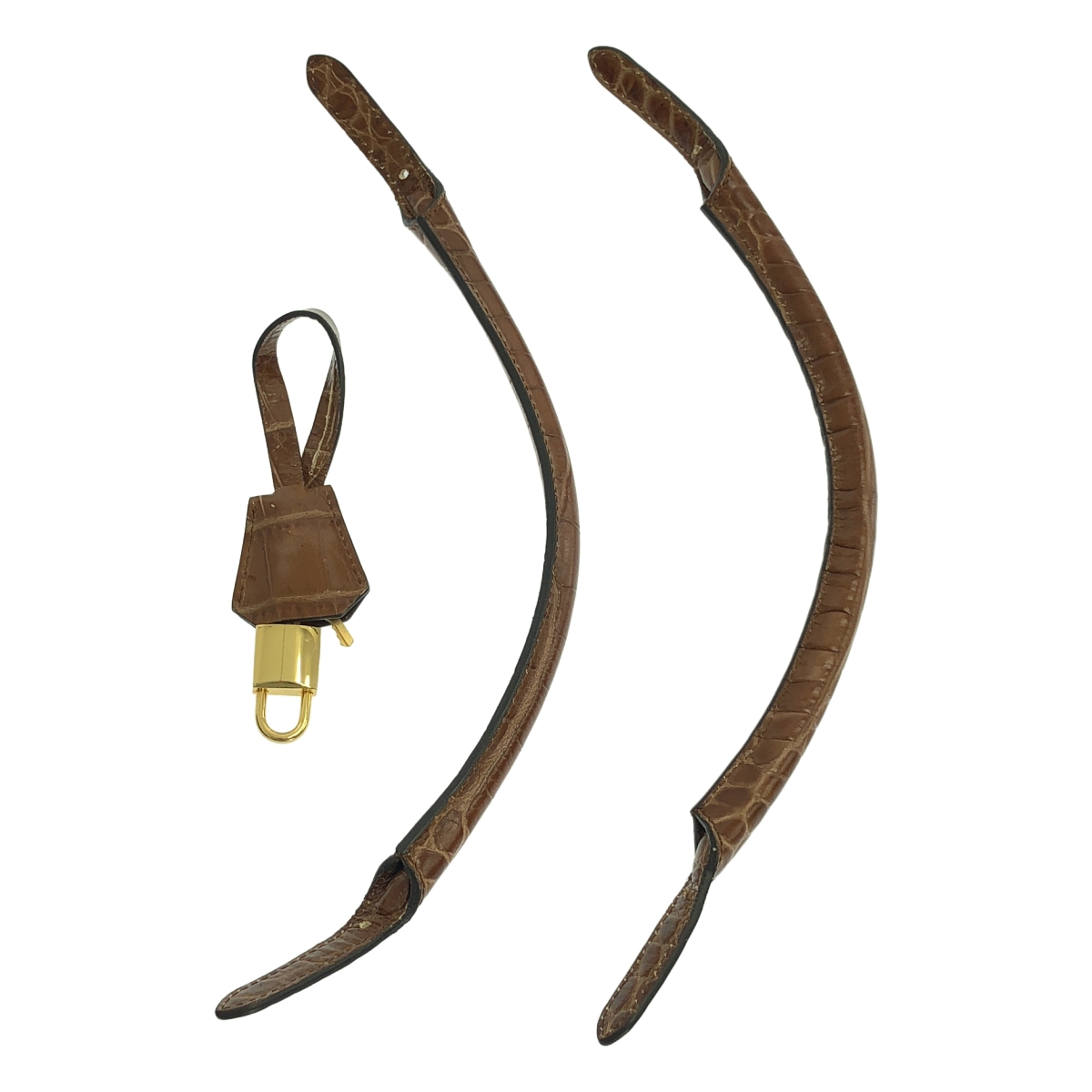 J&M DAVIDSON / ジェイアンドエムデヴィッドソン レザー クロコ型押し ボストン ハンドバッグ