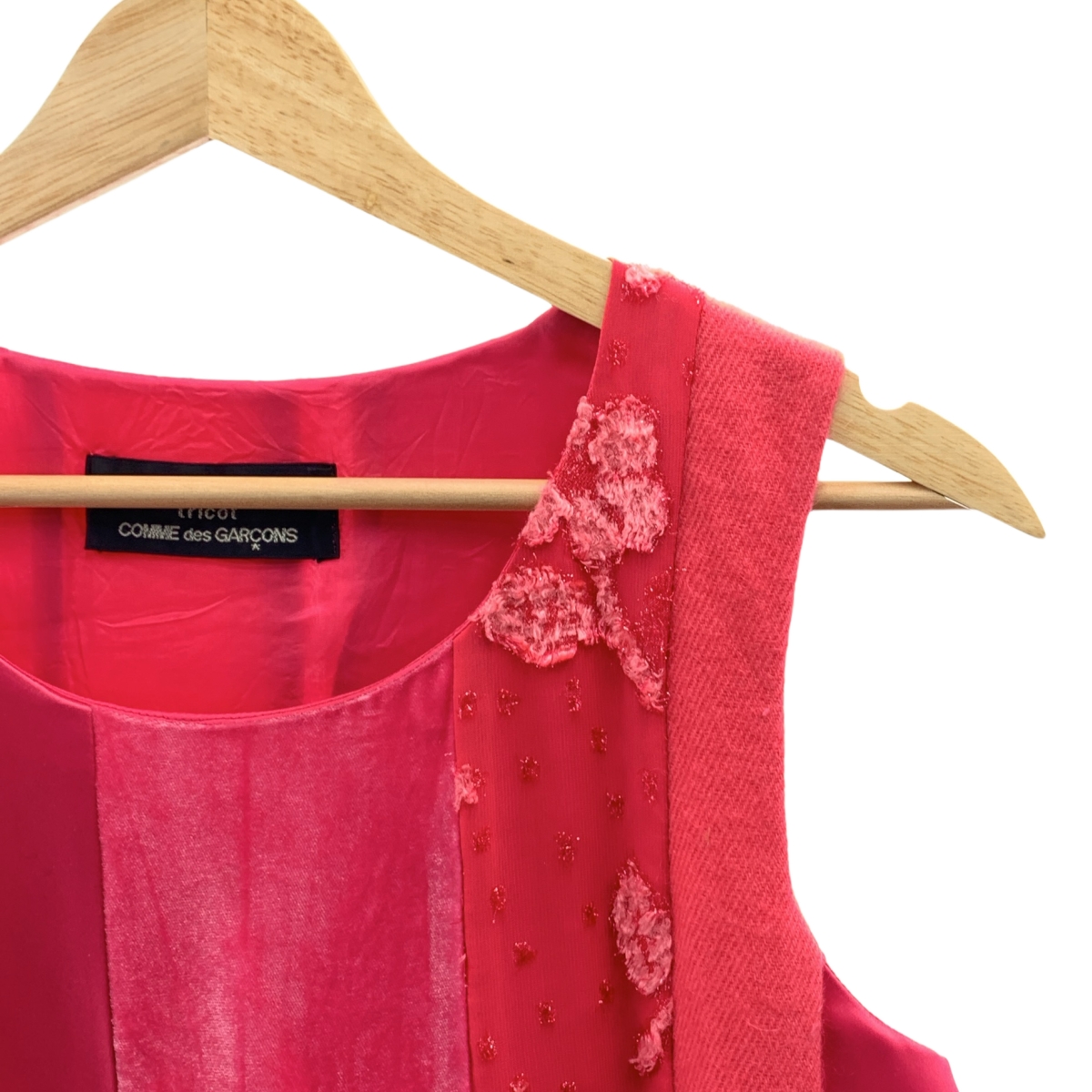 tricot COMME des GARCONS / トリココムデギャルソン 90s 異素材切替 ノースリーブ ワンピース