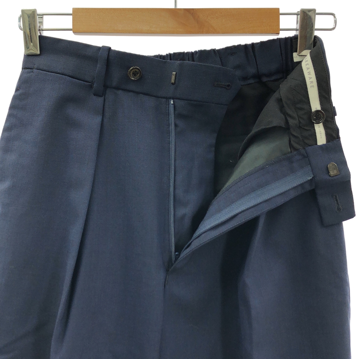 MARKAWARE / マーカウェア CLASSIC FIT TROUSERS ORGANIC WOOL TROPICAL / タック テーパード スラックス パンツ