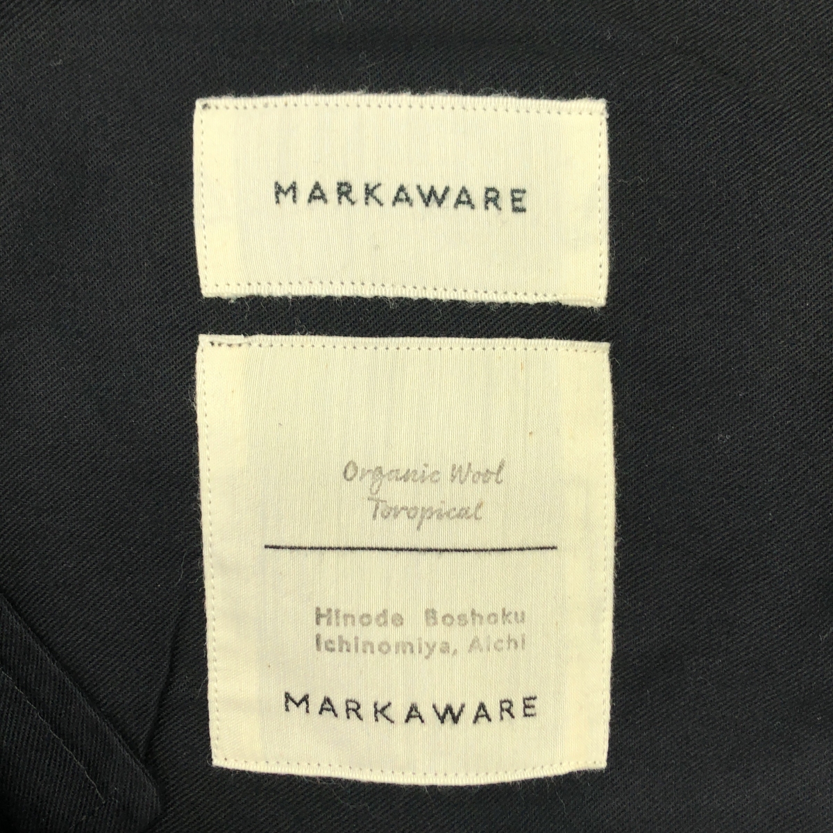 MARKAWARE / マーカウェア CLASSIC FIT TROUSERS ORGANIC WOOL TROPICAL / タック テーパード スラックス パンツ