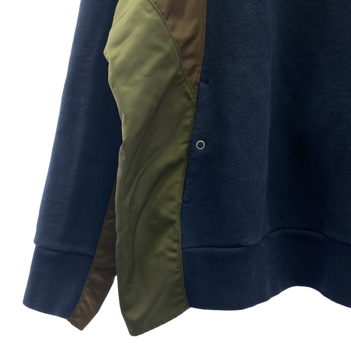 kolor / カラー コットン ナイロン 切替 ロゴ刺しゅう パーカー