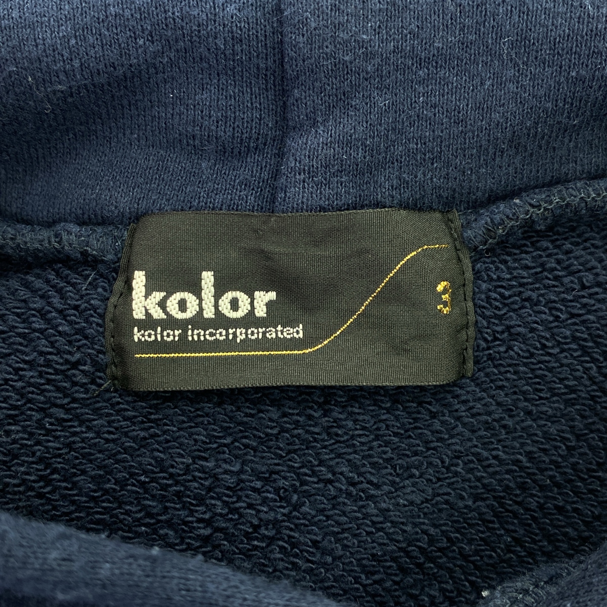 kolor / カラー コットン ナイロン 切替 ロゴ刺しゅう パーカー