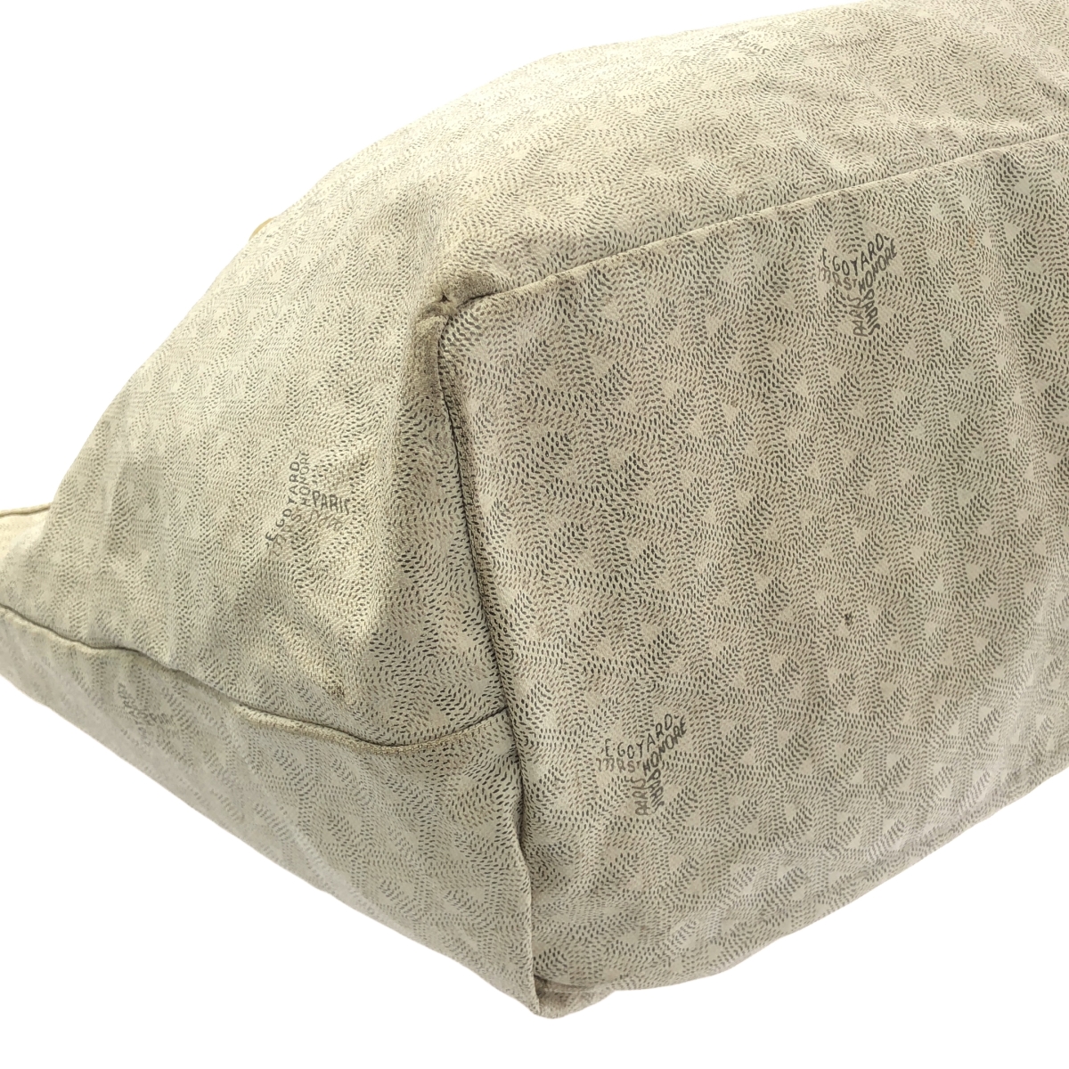 GOYARD / ゴヤール サンルイ GM / ポーチ付き レザー 総柄 ロゴ トートバッグ