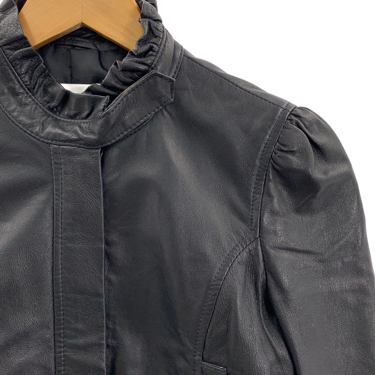 RED VALENTINO / レッドヴァレンティノ 羊革 ラムレザー シングル ジャケット / 総裏地
