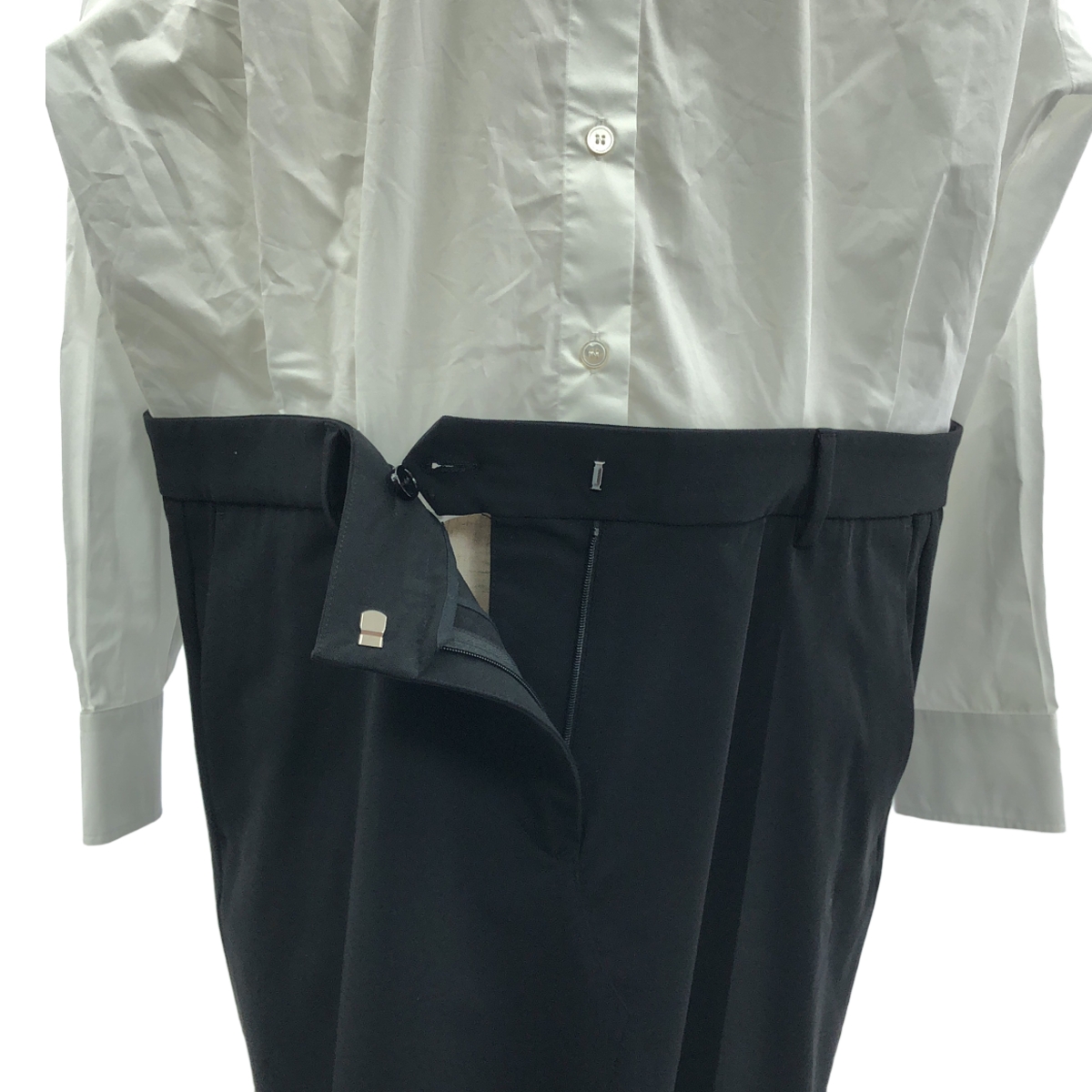 MM6 Maison Margiela / エムエムシックスメゾンマルジェラ バイカラー ドッキング シャツ ワンピース