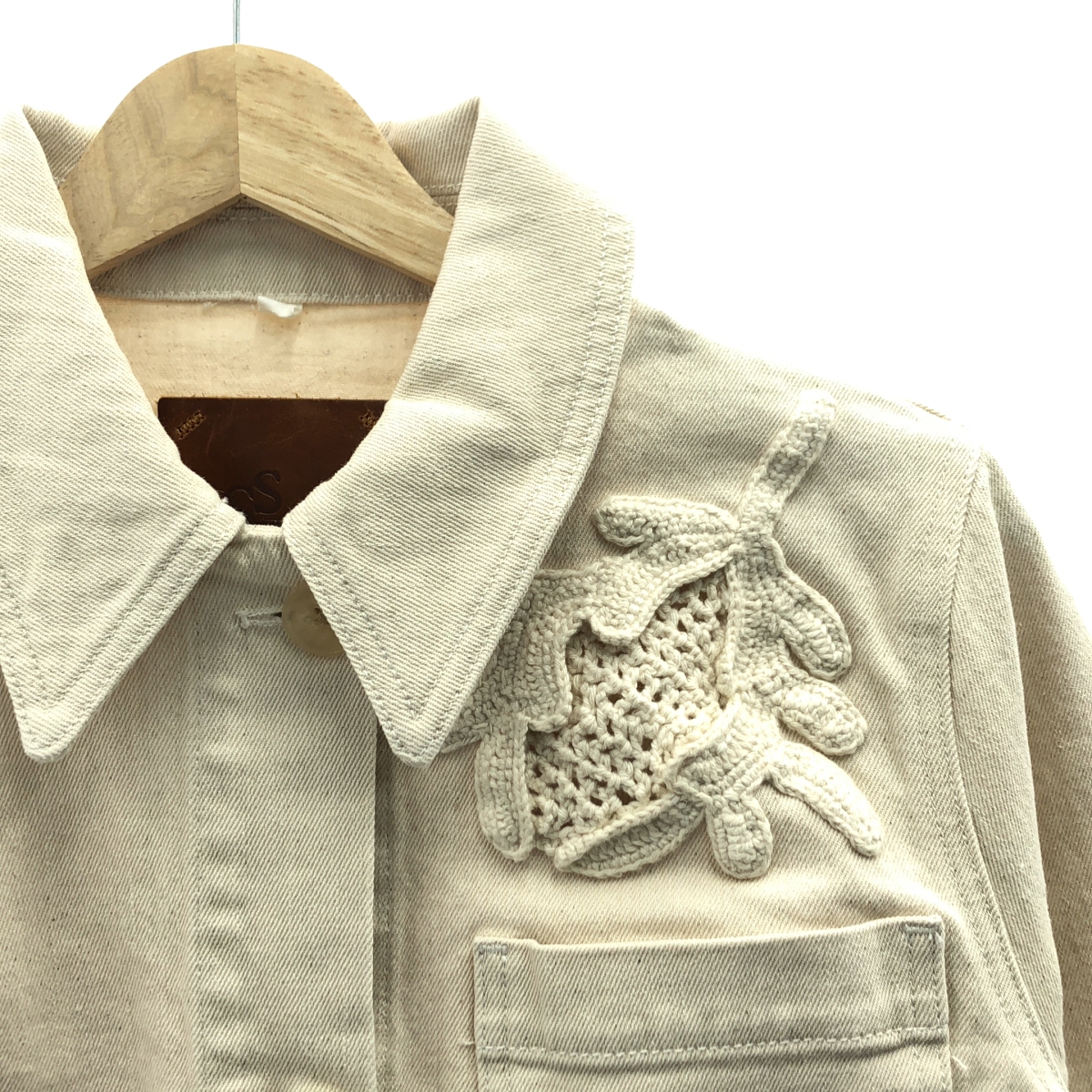 その他 RON HERMAN取扱い CROCHET APPLIQUE CRAFT DENIM JACKET クロシェット アップリケ デニム ジャケット