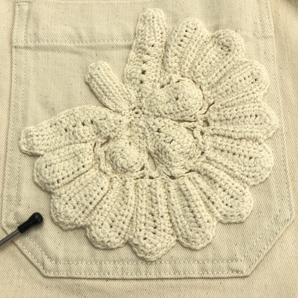 その他 RON HERMAN取扱い CROCHET APPLIQUE CRAFT DENIM JACKET クロシェット アップリケ デニム ジャケット