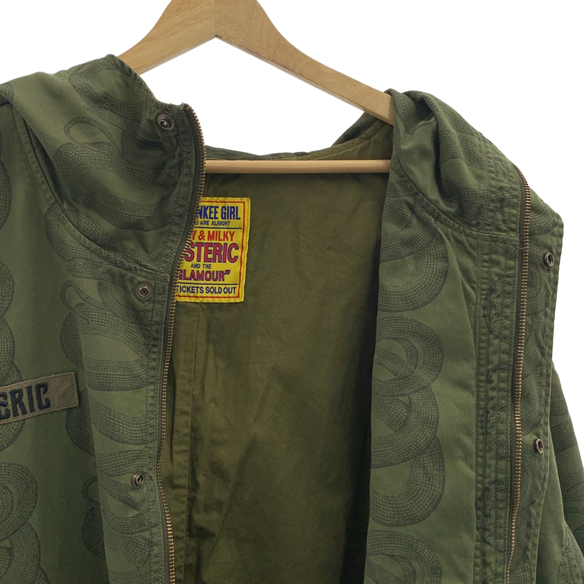 HYSTERIC GLAMOUR / ヒステリックグラマー SNAKE LOOP柄 フーデッド コート / ユニセックス