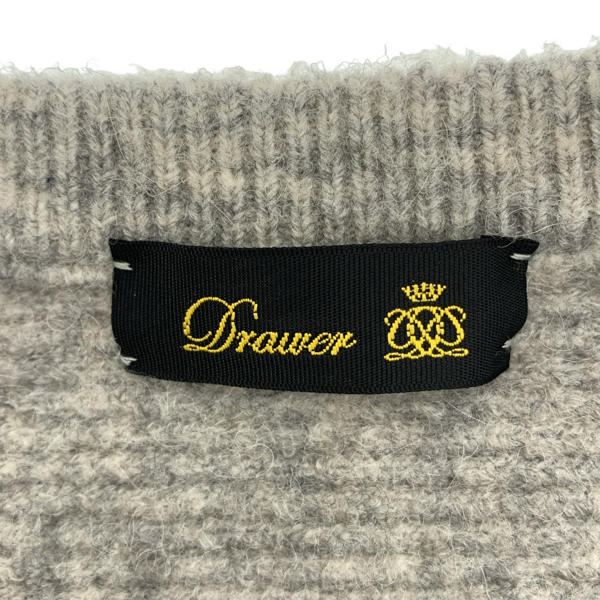 Drawer / ドゥロワー 7G畔編みクルーネックノースリーブニット