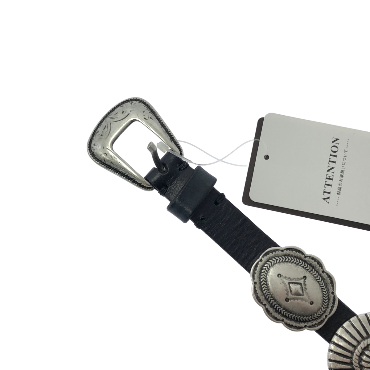 その他 【 PUNTOVITA / プントヴィータ 】 BLACK CONCHO BELT / カウレザー コンチョ ベルト