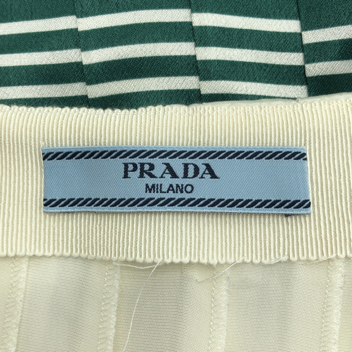 PRADA / プラダ サテン プリーツ 切替デザイン スカート