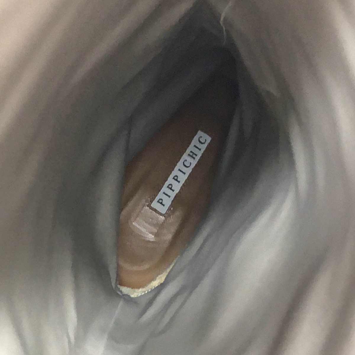 PIPPICHIC / ピッピシック レザー チャンキーヒール ロングブーツ