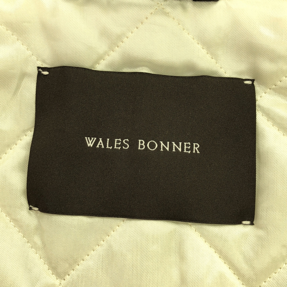 WALES BONNER / ウェールズボナー Homecoming Varsity Jacket コットンレーヨン チェック 中綿 スタジャン