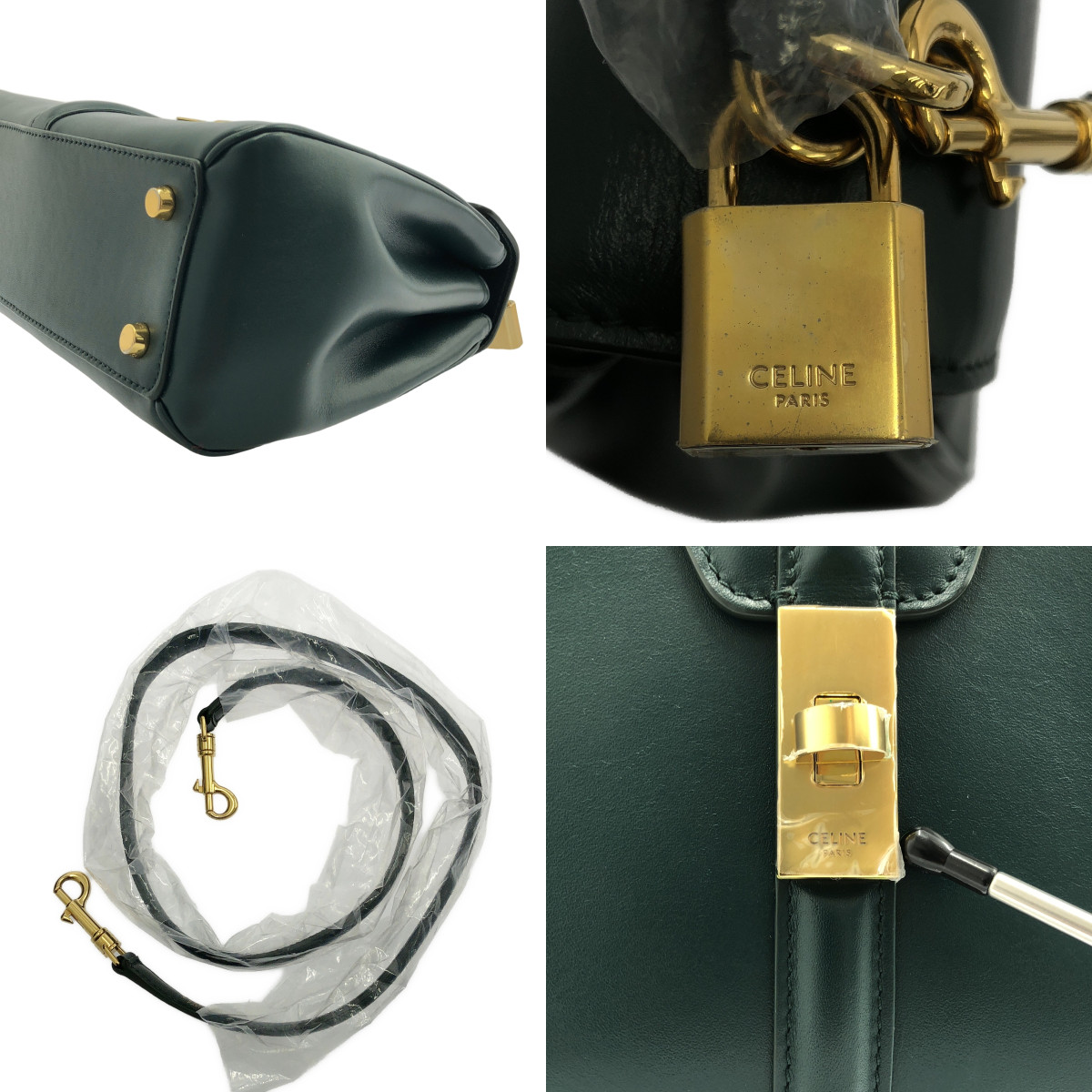 CELINE / セリーヌ 16セーズ ブザス スモール レザー ショルダーバッグ