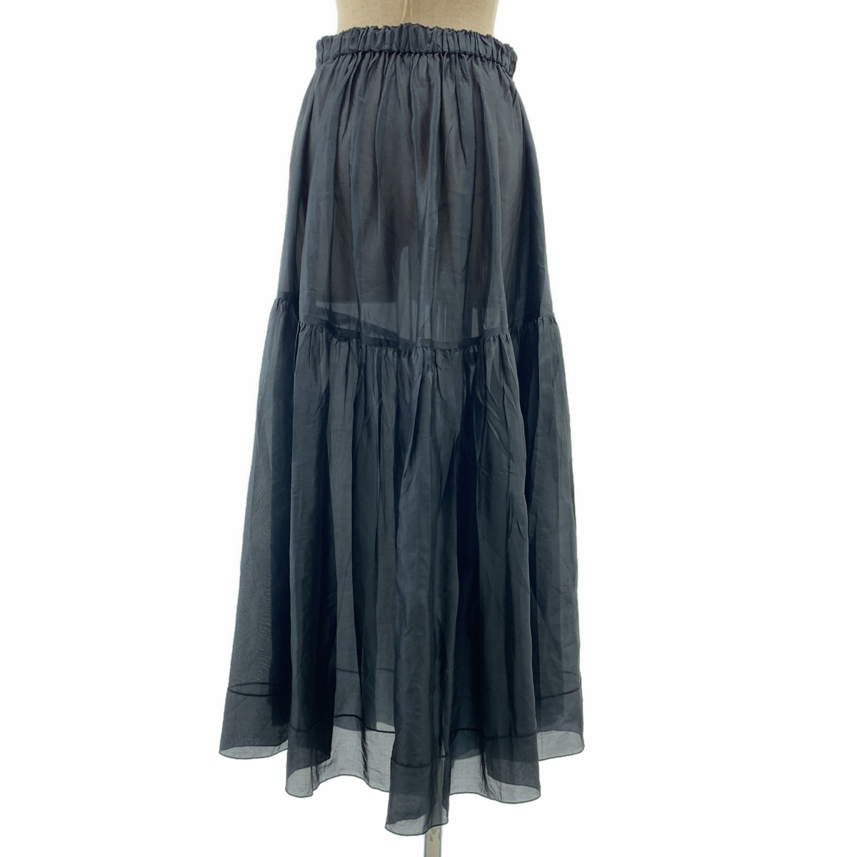BLAMINK / ブラミンク シルク ギャザー イージー ロングスカート