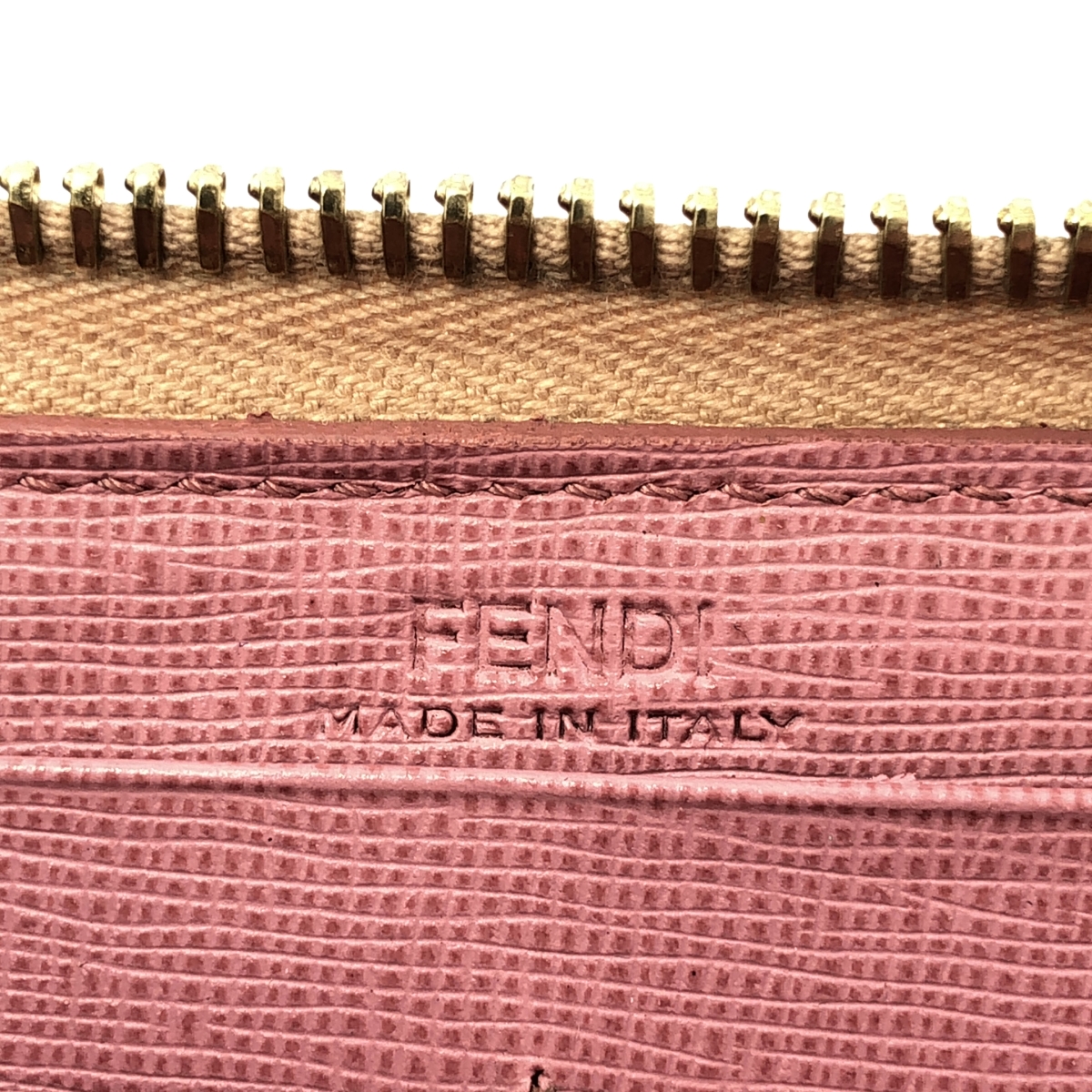 FENDI / フェンディ バードアイ・モンスター レザー ラウンドジップ ウォレット 財布