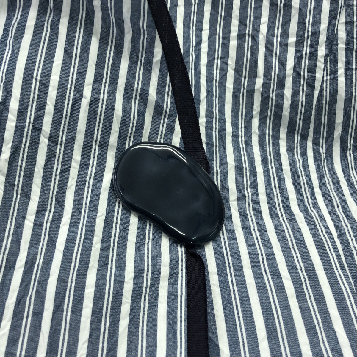 IHNN / イン STRIPE PIPING LONG DRESS / ダブルポケット ノーカラー ワンピース