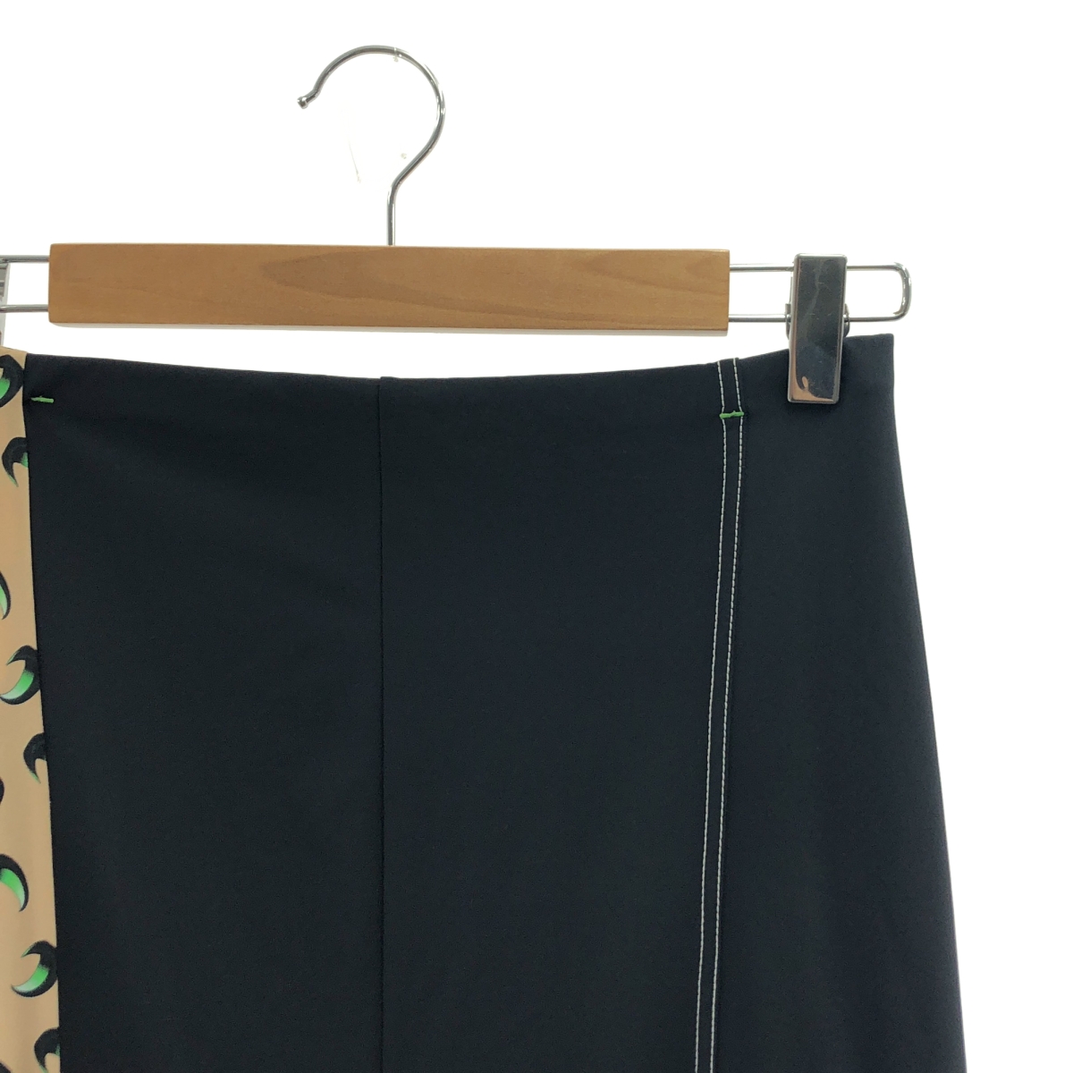 MARINE SERRE / マリーンセル ムーン柄 切替 ストレッチ ロングスカート