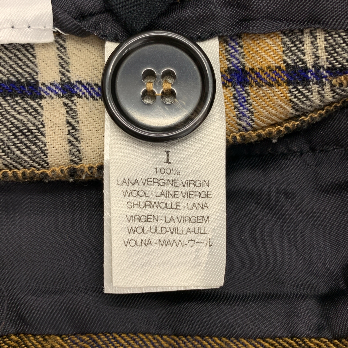 その他 ウール チェック タック ワイドパンツ