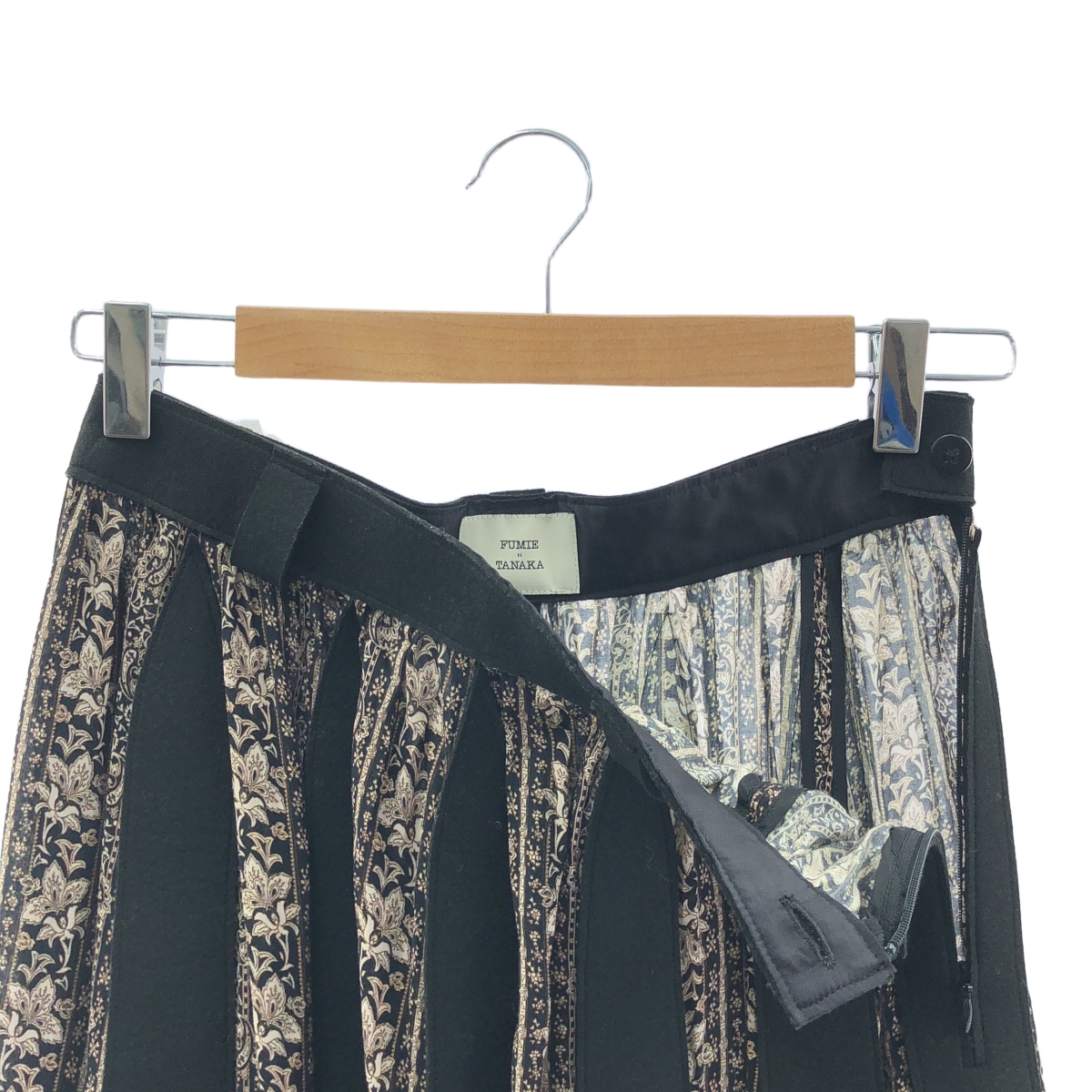 FUMIE=TANAKA / フミエタナカ felt patch SK / 総柄 フェルト パッチ ロングスカート