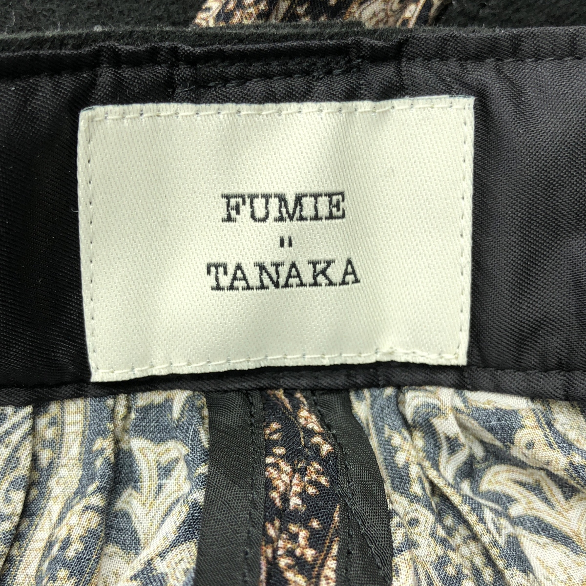 FUMIE=TANAKA / フミエタナカ felt patch SK / 総柄 フェルト パッチ ロングスカート