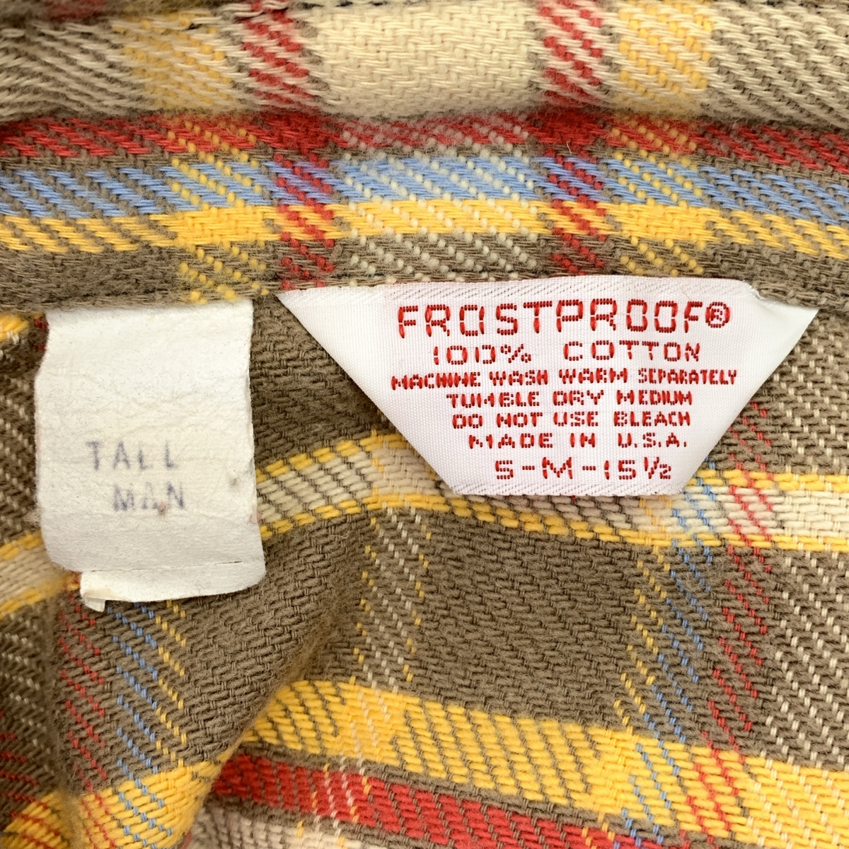 VINTAGE / ヴィンテージ古着 Frostproof / フロストプルーフ usa製 コットン チェック シャツ