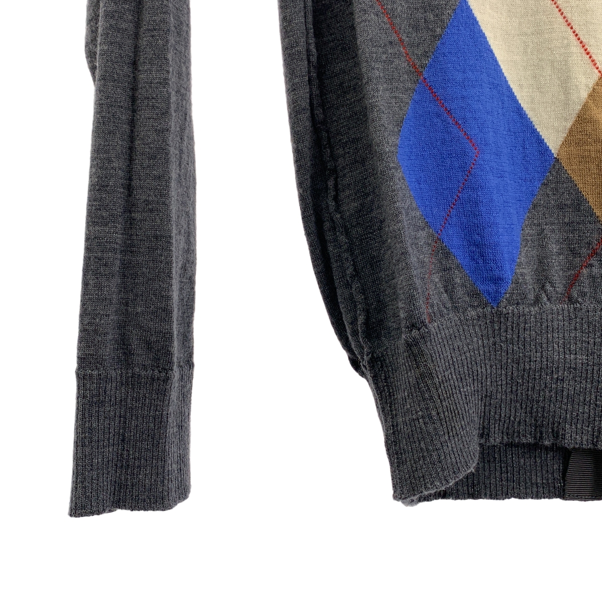 tricot COMME des GARCONS / トリココムデギャルソン ウール アーガイル バックボタン ニット セーター