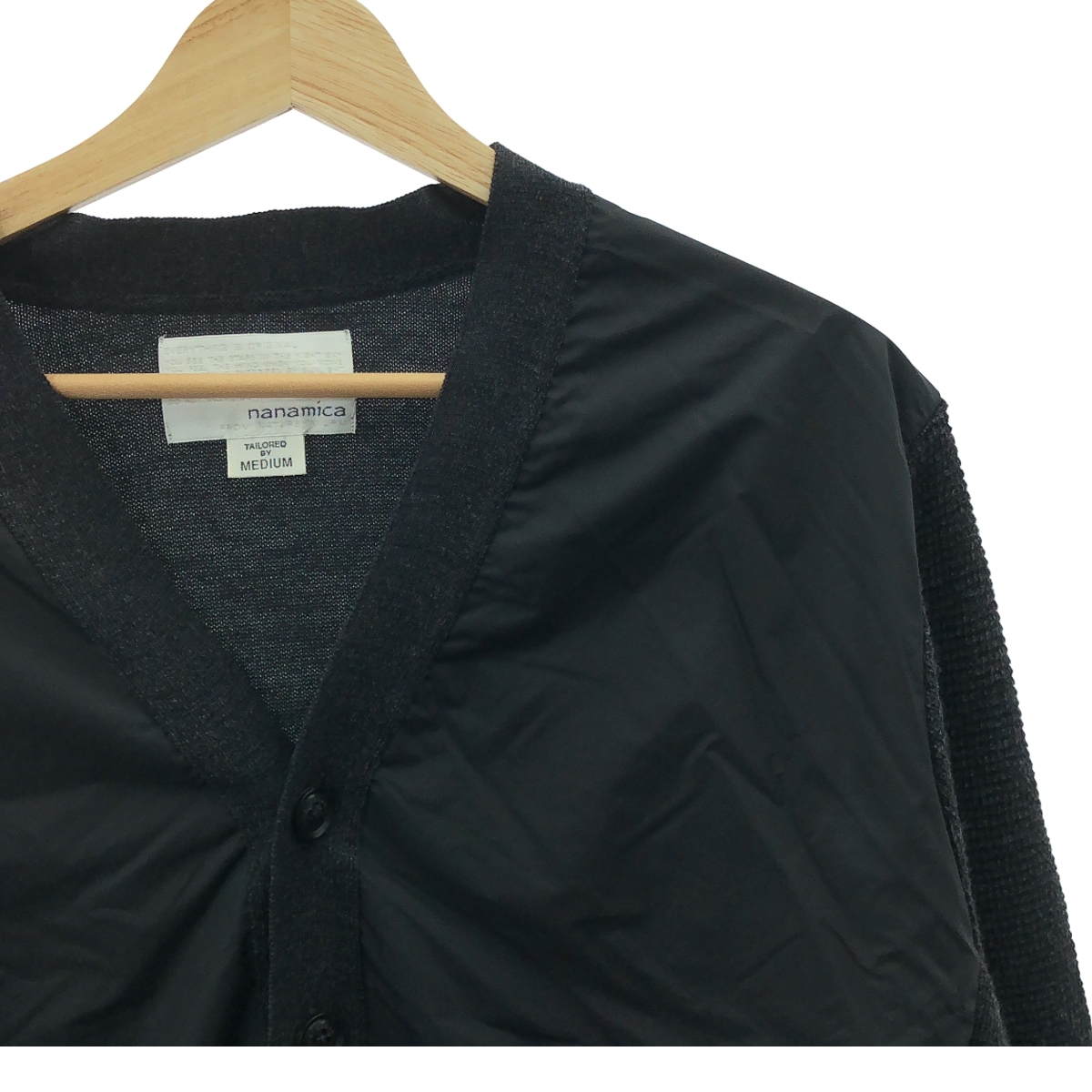 nanamica / ナナミカ hybrid cardigan / 異素材 切替 ハイブリット ニット カーディガン
