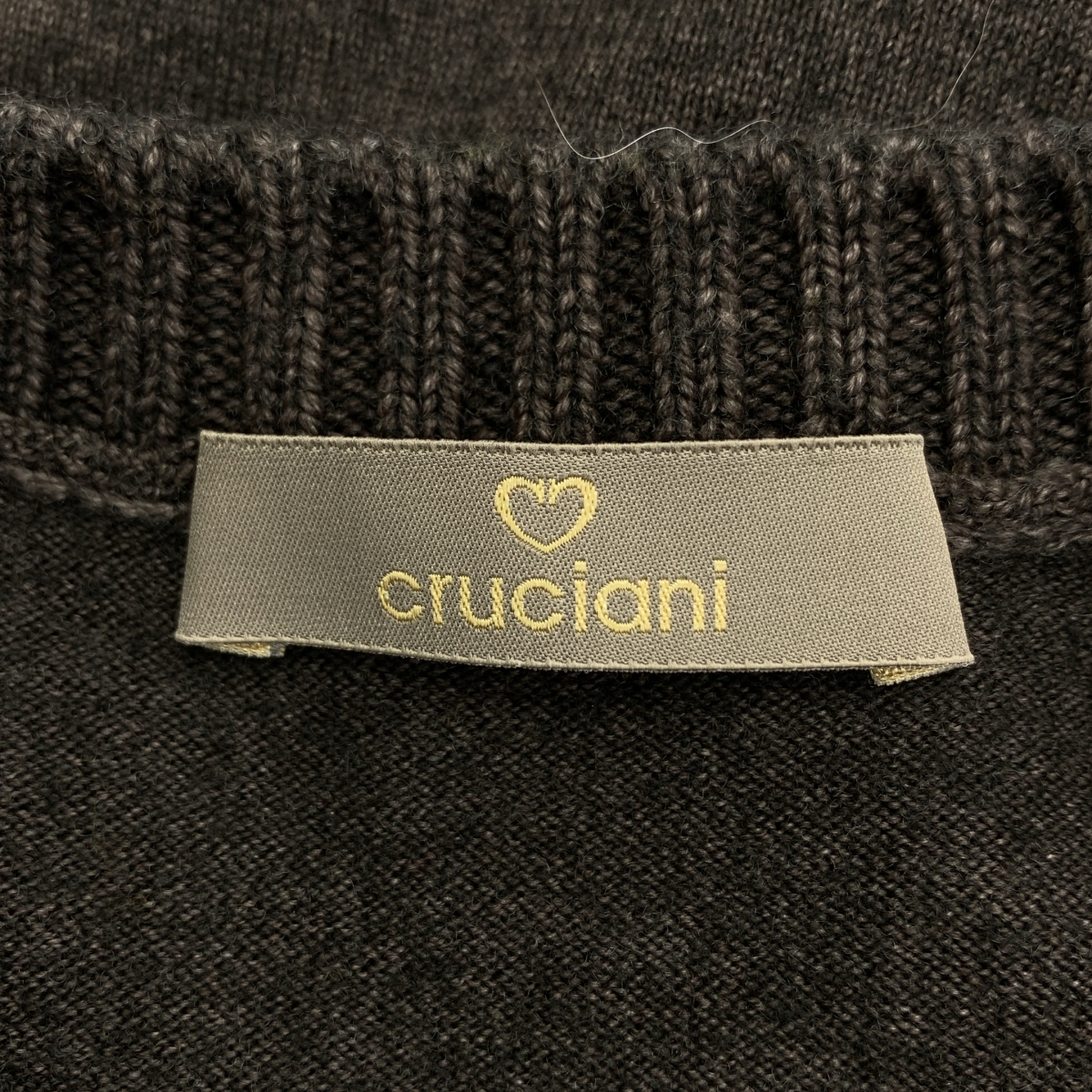 Cruciani / クルチアーニ リブ切替 クルーネックニット