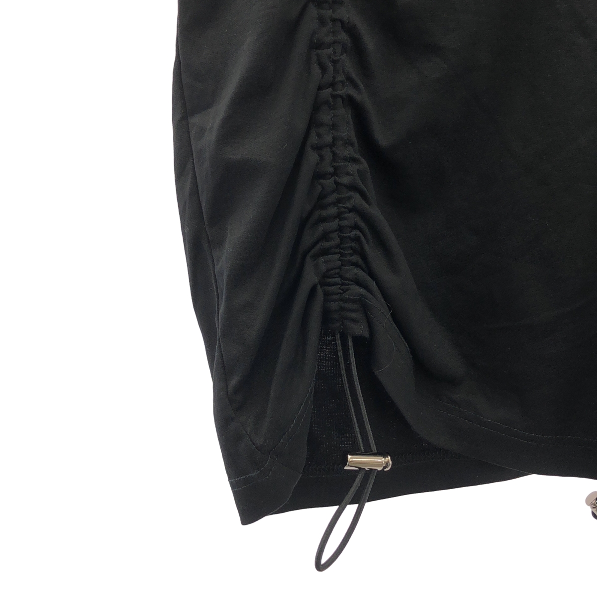 noir kei ninomiya / ノワールケイニノミヤ コットン ギャザー ポケット付き Tシャツ