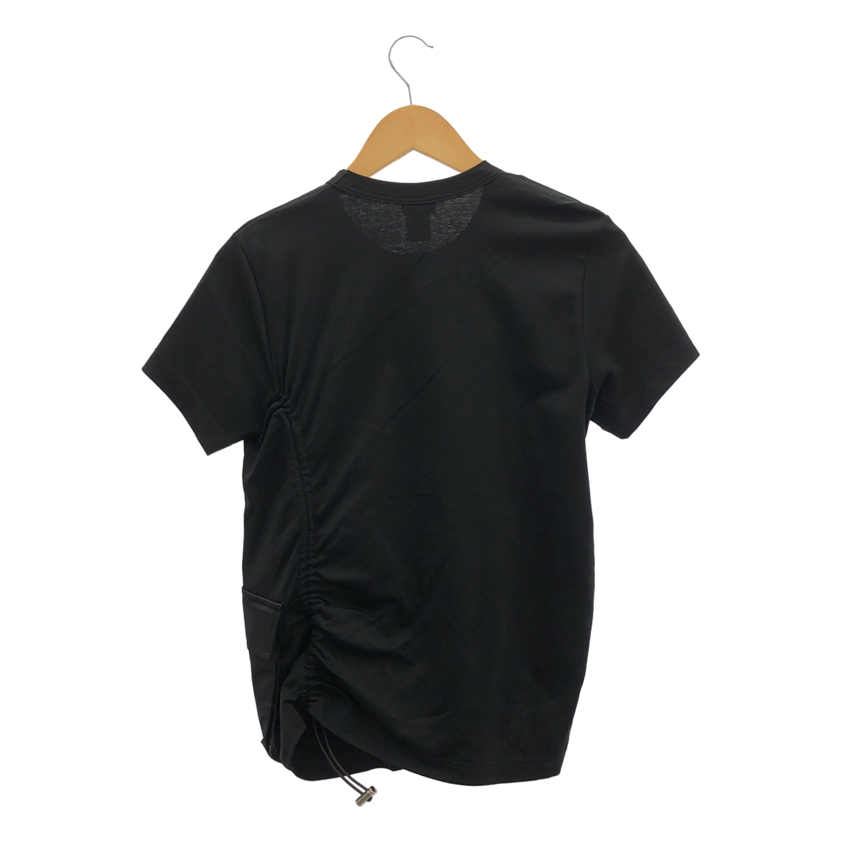 noir kei ninomiya / ノワールケイニノミヤ コットン ギャザー ポケット付き Tシャツ