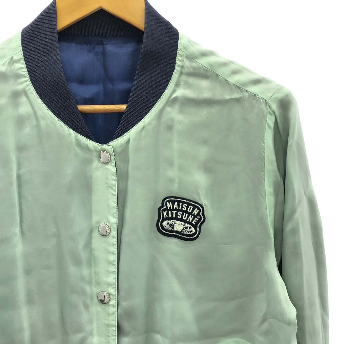 MAISON KITSUNE / メゾンキツネ キュプラ ワッペン リバーシブル スタジャン ブルゾン