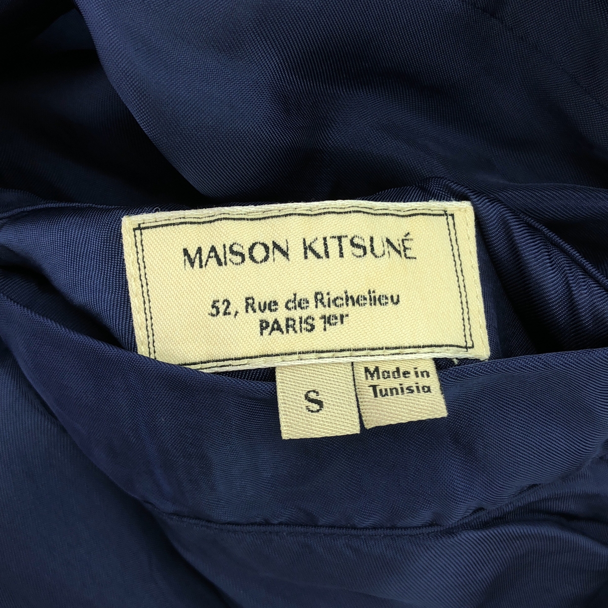 MAISON KITSUNE / メゾンキツネ キュプラ ワッペン リバーシブル スタジャン ブルゾン