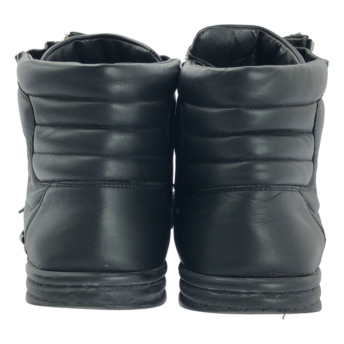 CHANEL / シャネル ココマーク サイドジップ レザー レースアップスニーカー