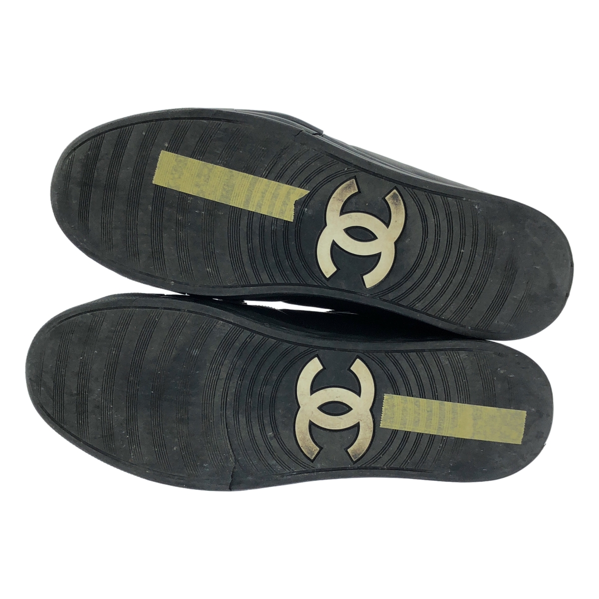 CHANEL / シャネル ココマーク サイドジップ レザー レースアップスニーカー