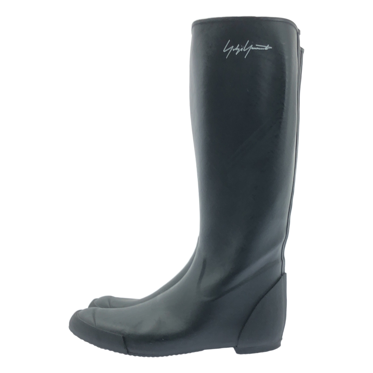 Yohji Yamamoto FEMME / ヨウジヤマモトファム ロゴ ラバー ロング レインブーツ