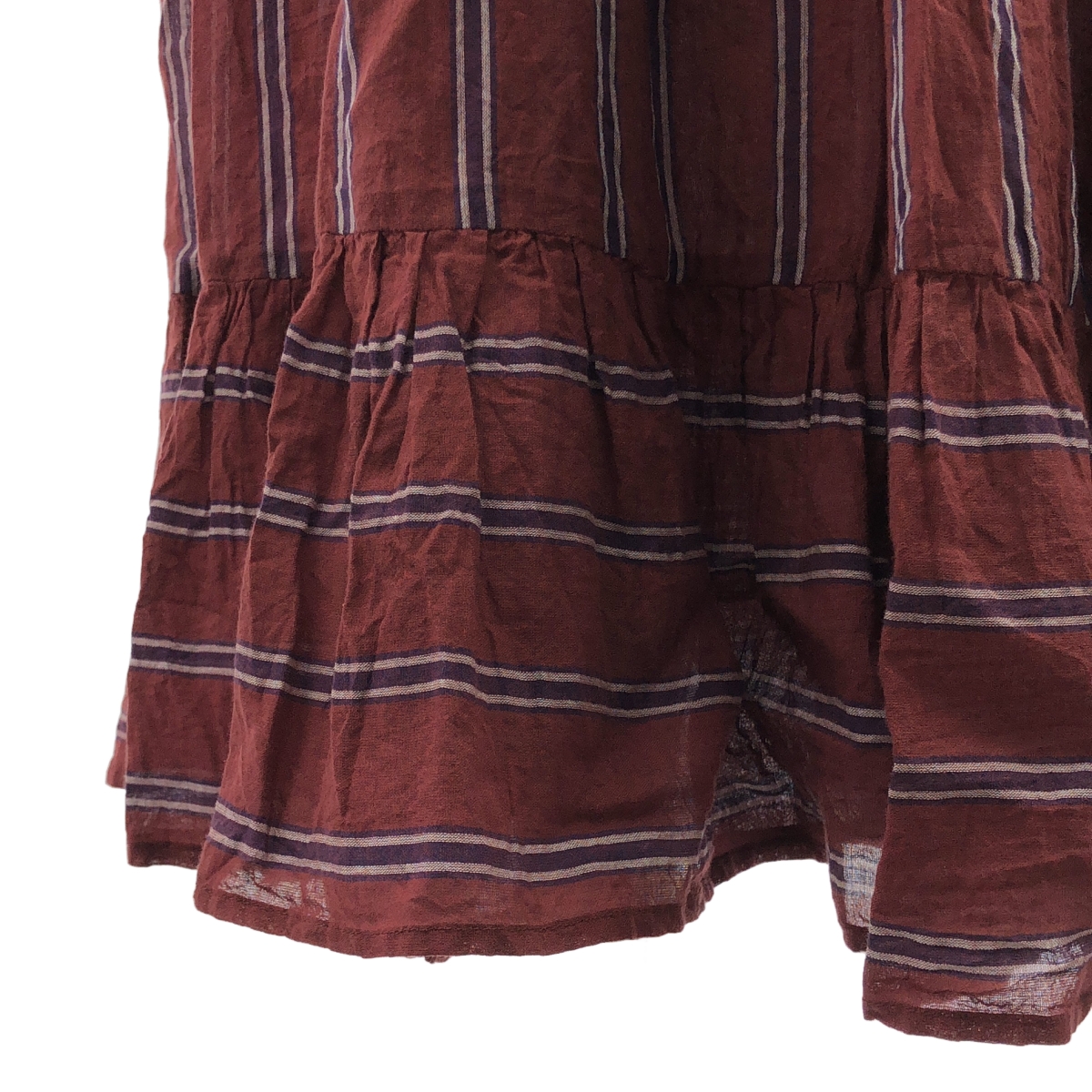 ne Quittez pas / ヌキテパ コットン ストライプ ラップ ワンピース