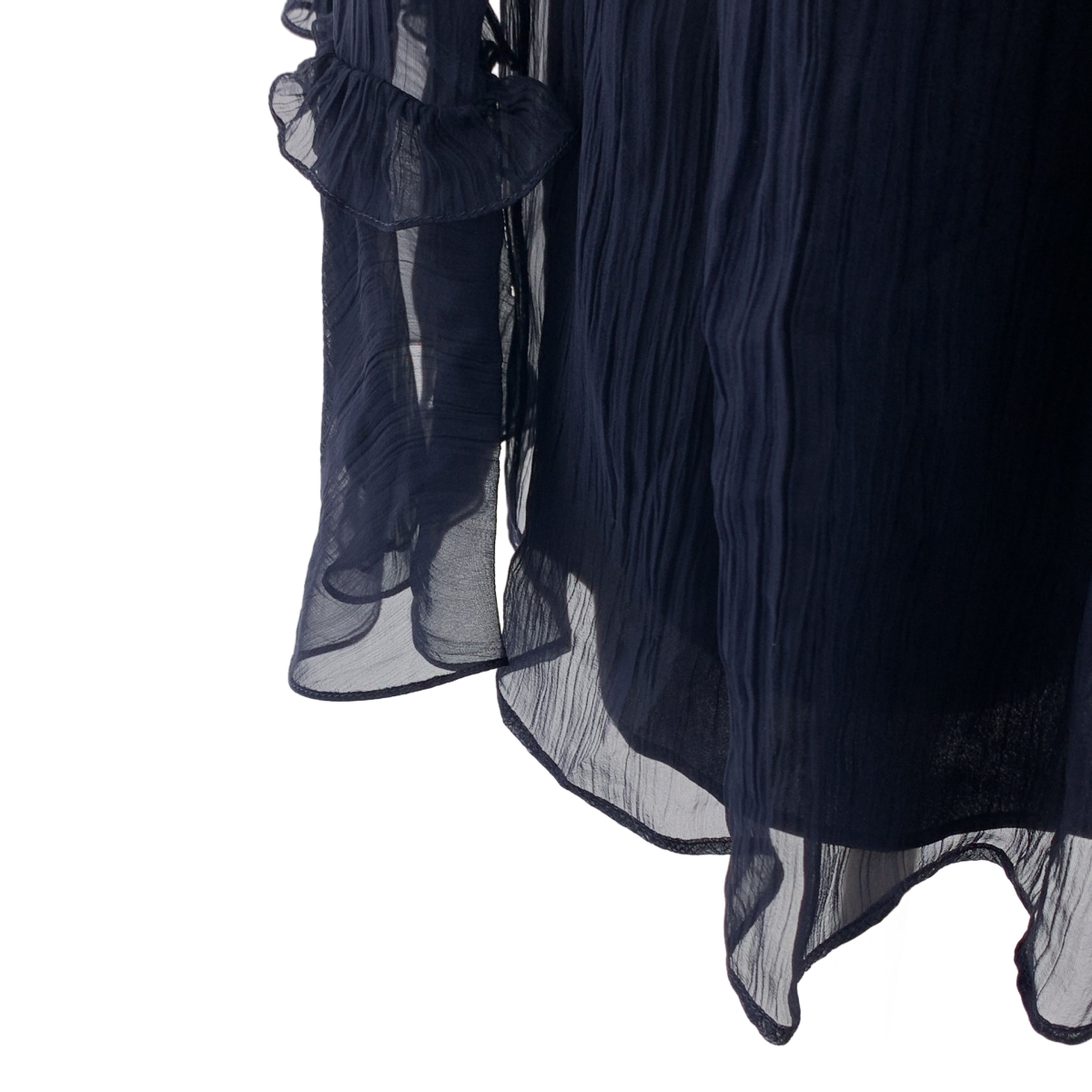 GUCCI / グッチ 657801 / silk 100％ / シルク フリル ラッフル シフォン ボリューム シャツ ブラウス / インナー付き