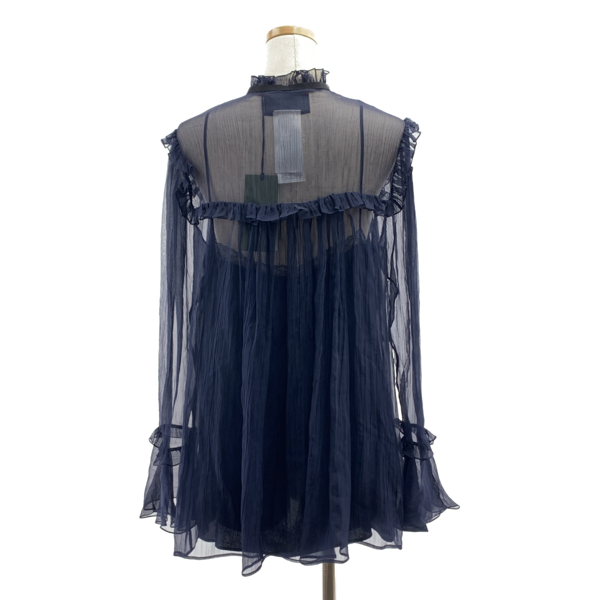 GUCCI / グッチ 657801 / silk 100％ / シルク フリル ラッフル シフォン ボリューム シャツ ブラウス / インナー付き