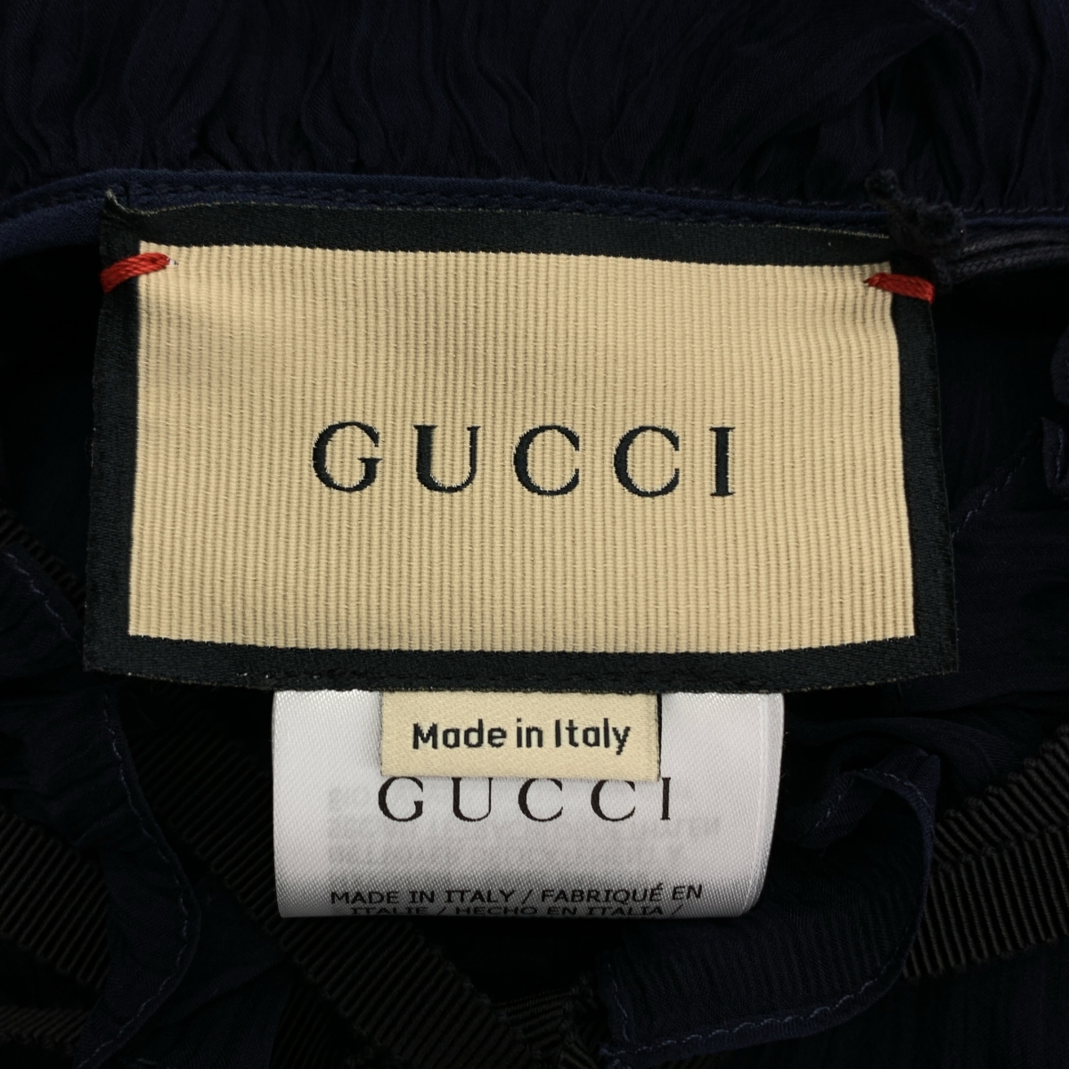 GUCCI / グッチ 657801 / silk 100％ / シルク フリル ラッフル シフォン ボリューム シャツ ブラウス / インナー付き